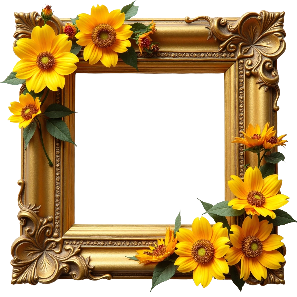 Golden Sunflower Frame